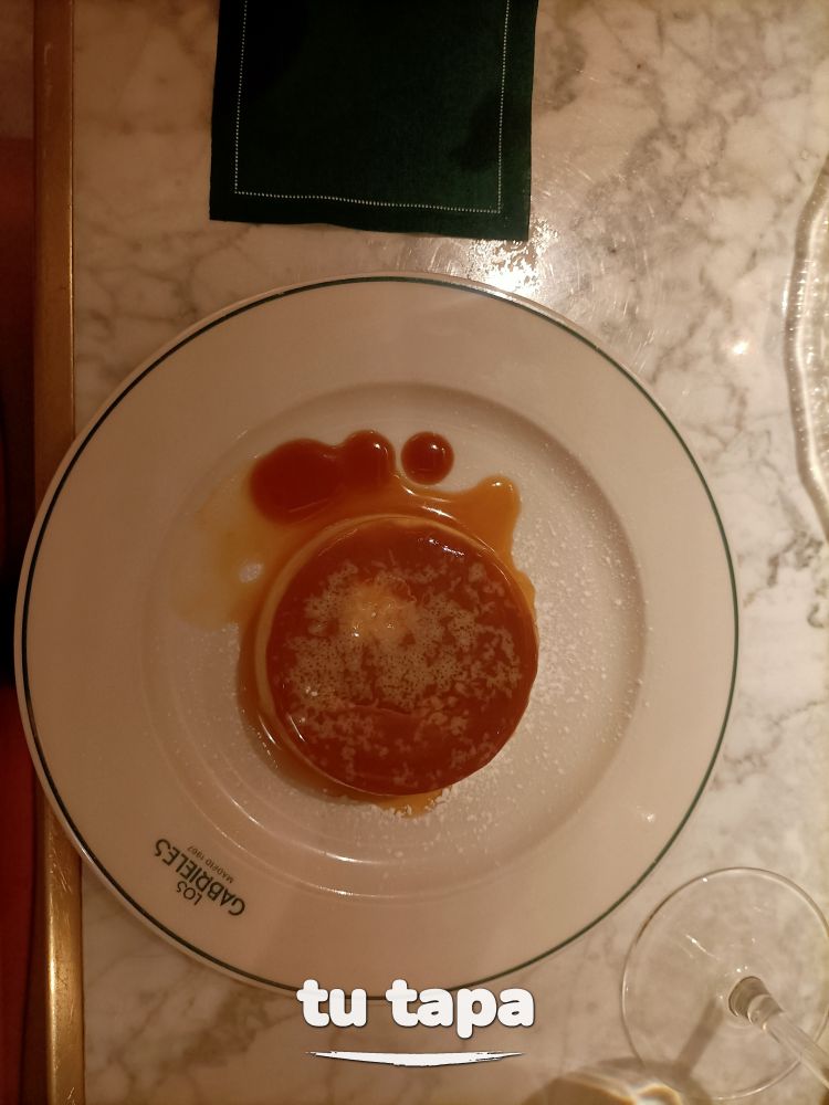 Flan de queso de la casa en Los Gabrieles
